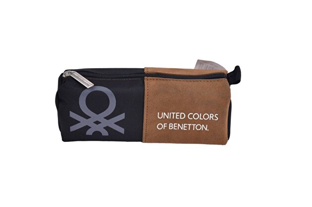 Benetton Erkek Çocuk Siyah Büyük Benetton Logolu Çift Bölme Kalem Kutusu