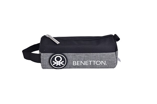 Benetton Erkek Çocuk Siyah Benetton Yazılı ve Logolu Oval Kalem Kutusu