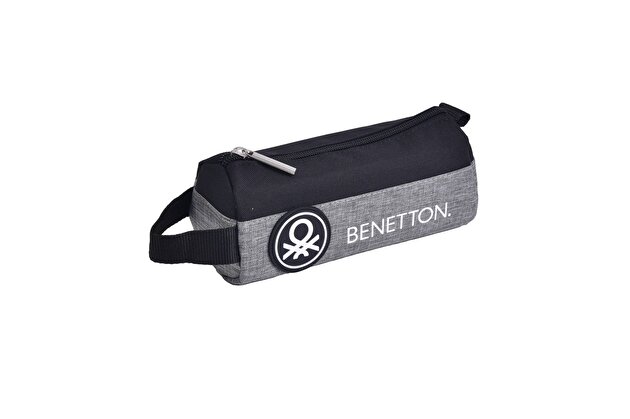Benetton Erkek Çocuk Siyah Benetton Yazılı ve Logolu Oval Kalem Kutusu