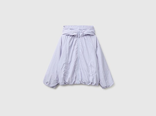 Benetton Kız Çocuk Lila Dolgulu Şardonlu Peluş Şişme Mont