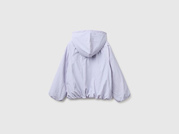 Benetton Kız Çocuk Lila Dolgulu Şardonlu Peluş Şişme Mont