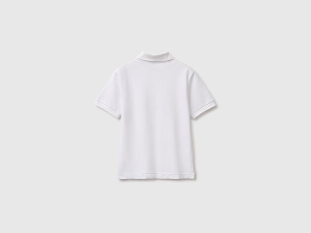 Benetton Erkek Çocuk Beyaz Kısa Kollu Polo Yaka Tişört