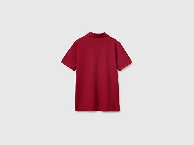Benetton Erkek Çocuk Kırmızı Kısa Kollu Polo Yaka Tişört