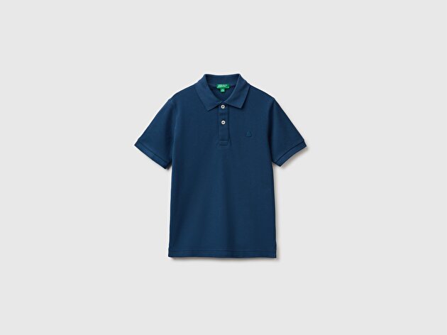 Benetton Erkek Çocuk Lacivert Kısa Kollu Polo Yaka Tişört