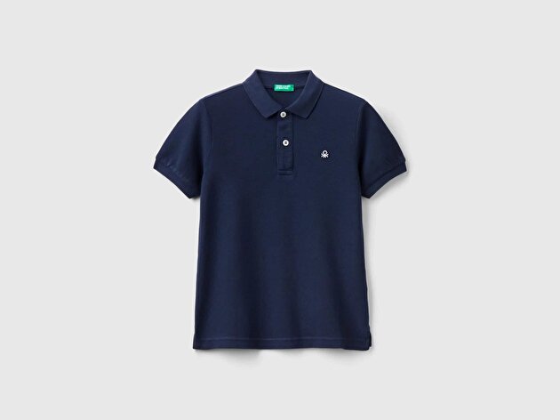 Benetton Erkek Çocuk Logolu Pike Polo T-Shirt