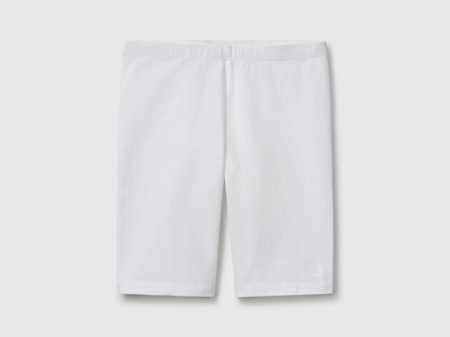 Benetton Kız Çocuk Logo Nakış Detaylı Dar Kesim Tayt