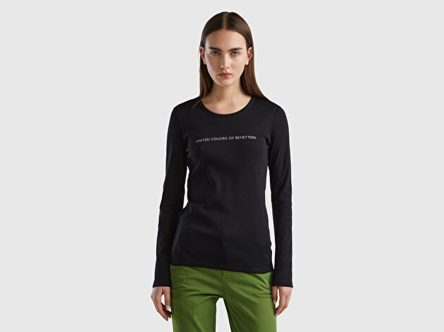 T shirt manica lunga benetton deals