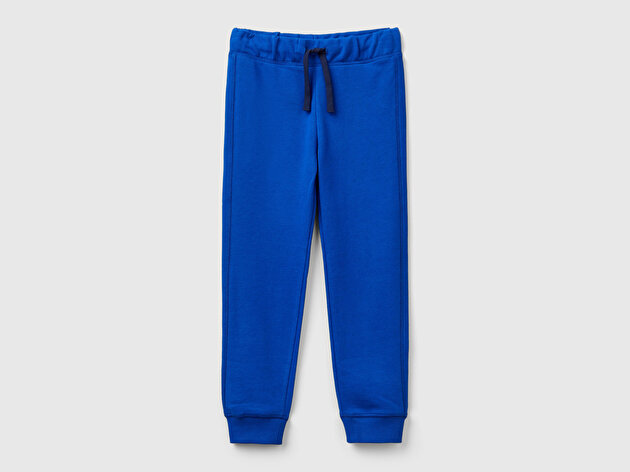 Benetton Erkek Çocuk Saks Mavisi Arka Cebi Logolu Eşofman Altı