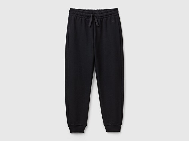 Benetton Kız Çocuk Siyah Benetton Logolu Eşofman Altı