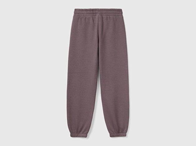 Benetton Kız Çocuk Koyu Kahverengi Beli Lastikli Büzgü İpli Lastikli Manşetli Eşofman Altı