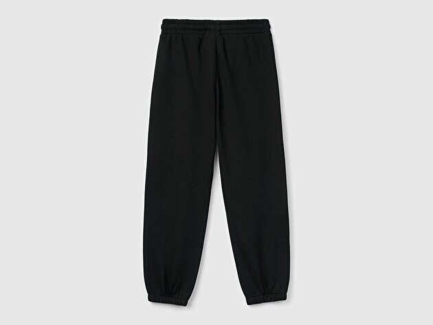 Benetton Kız Çocuk Siyah Beli Lastikli Büzgü İpli Lastikli Manşetli Eşofman Altı