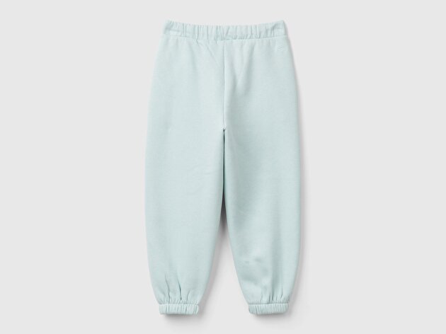 Benetton Kız Bebek Su Yeşili Arkası Logo Detaylı Beli Paçası Lastikli Büzgü İpli Eşofman Altı