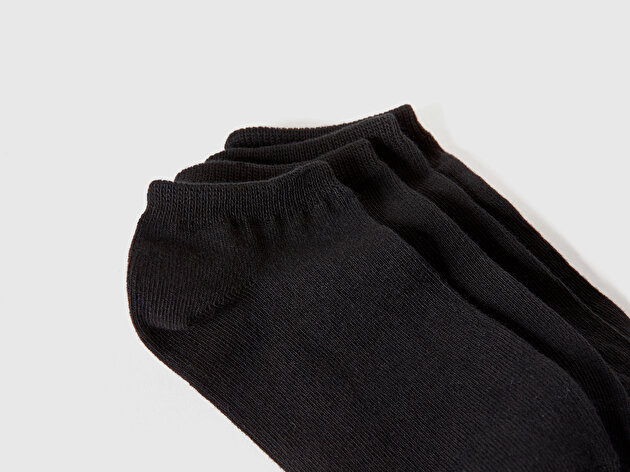 Benetton Erkek Çocuk Siyah Renkli 4'lü Patik Çorap