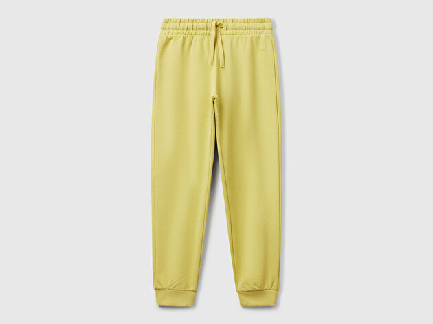 Benetton Kız Çocuk Hardal Benetton Logolu Eşofman Altı