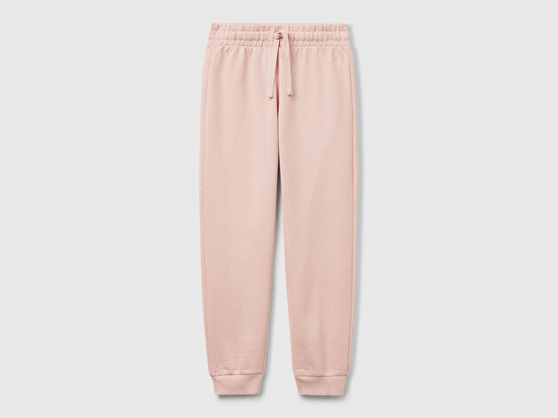 Benetton Kız Çocuk Toz Pembe Benetton Logolu Eşofman Altı