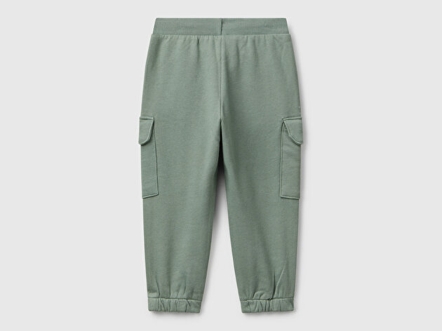 Benetton Erkek Bebek Haki Cep Detaylı Beli İpli  Eşofman Altı