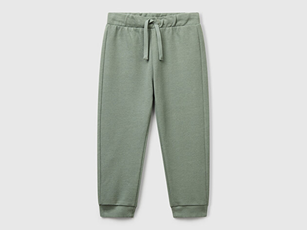 Benetton Erkek Bebek Haki Arka Cebi Logo Eşofman Altı