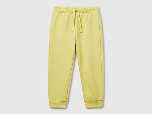 Benetton Erkek Bebek Hardal Arka Cebi Logo Eşofman Altı