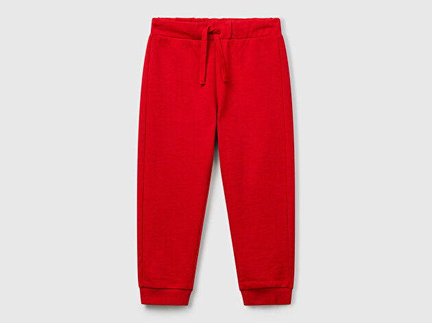 Benetton Erkek Bebek Kırmızı Arka Cebi Logo Eşofman Altı