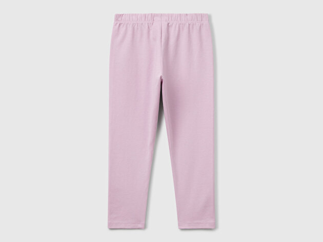 Benetton Kız Bebek Lila Benetton Logolu Uzun Tayt