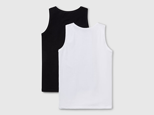 Benetton Kız Çocuk Siyah Kalın Askılı 2'li Atlet Seti