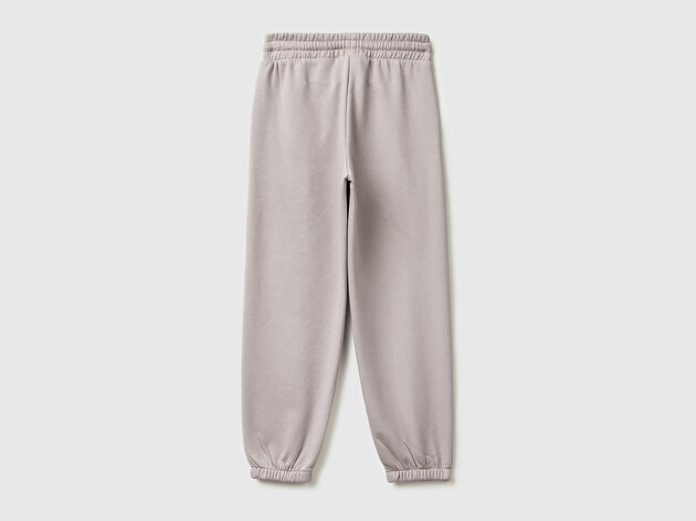 Benetton Kız Çocuk Bej Beli Lastikli Büzgü İpli Lastikli Manşetli Eşofman Altı