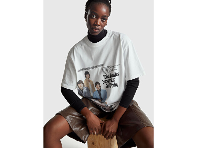 Benetton Unisex %100 Koton The Beatles Baskılı T-Shirt