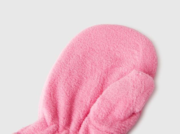 Benetton Erkek Bebek Pembe Logo Detaylı İpli  Eldiven