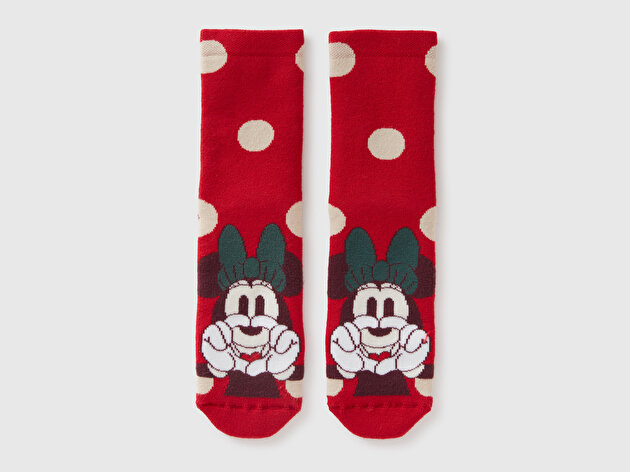 Benetton Erkek Çocuk Kırmızı Disney Baskılı Havlu Soket Çorap