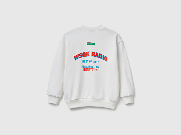 Benetton Erkek Çocuk %100 Pamuk Stranger Things Grafik Baskılı Bisiklet Yaka Sweatshirt