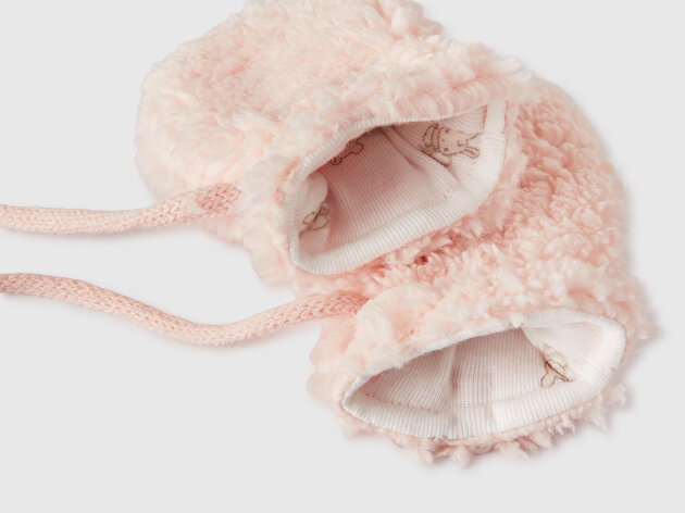 Benetton Bebek Toz Pembe İpli Eldiven