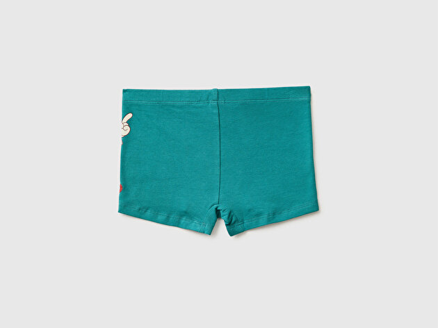 Benetton Erkek Çocuk Yeşil Disney Baskılı Boxer