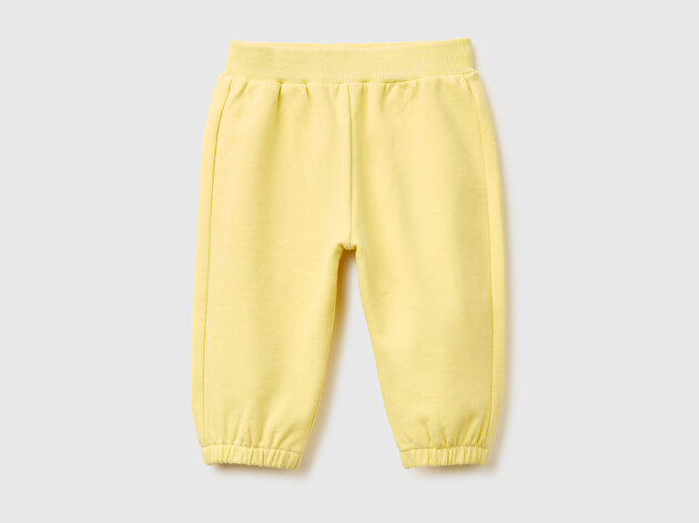 Benetton Bebek Kulak Aplikeli Ribanalı Eşofman Altı