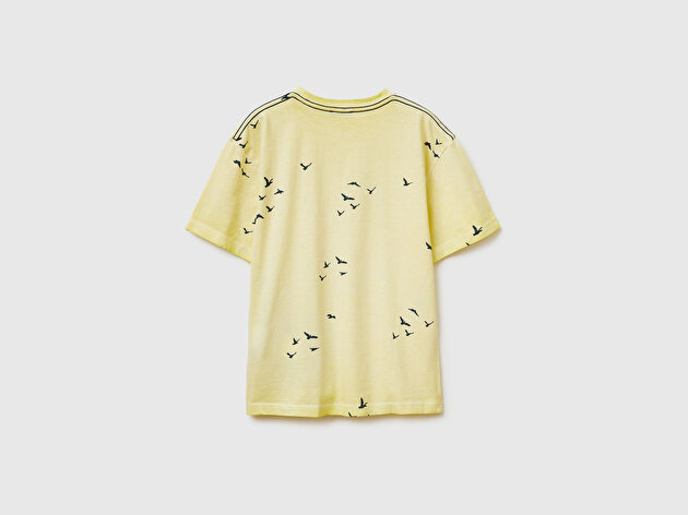Benetton Erkek Çocuk Çoklu Baskılı Yuvarlak Yaka T-Shirt