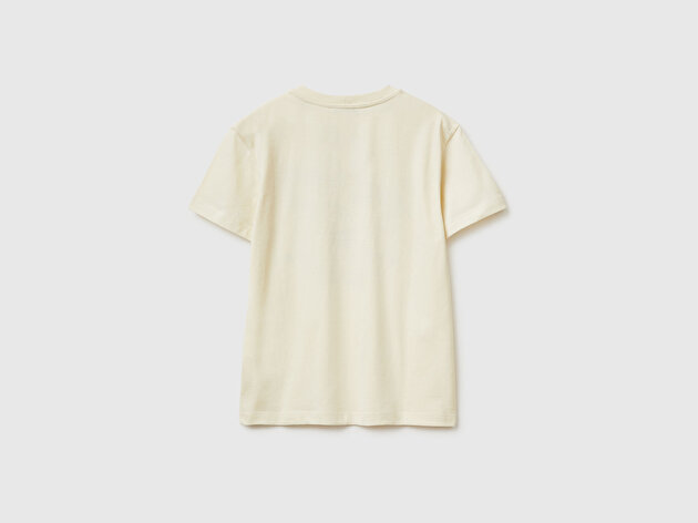 Benetton Erkek Çocuk Tema Baskılı Rahat Kalıp Bisiklet Yaka T-Shirt