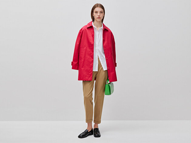 Benetton Kadın Taba Beli Lastikli Pantolon