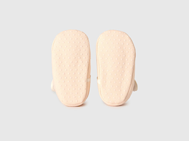 Benetton Bebek Krem Kaydırmaz Tabanlı Bebek Patik Ayakkabı