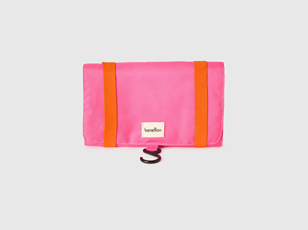 Benetton Unisex Fuşya Askılı File Bölmeli Seyahat Organizer