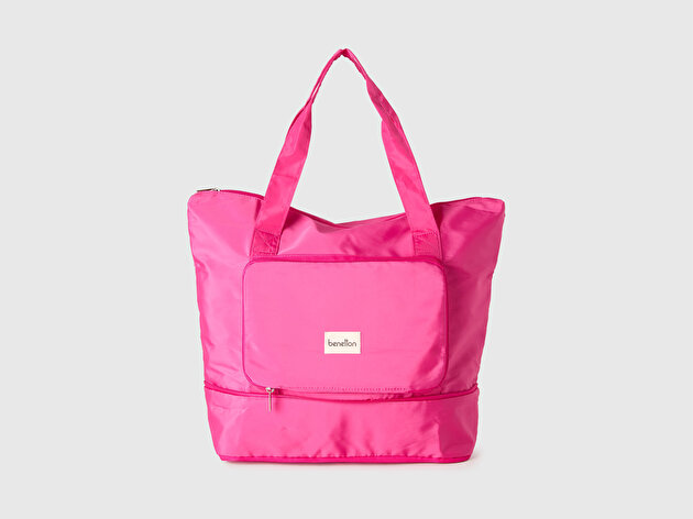 Benetton Unisex Fuşya Katlanabilir Seyahat Çantası