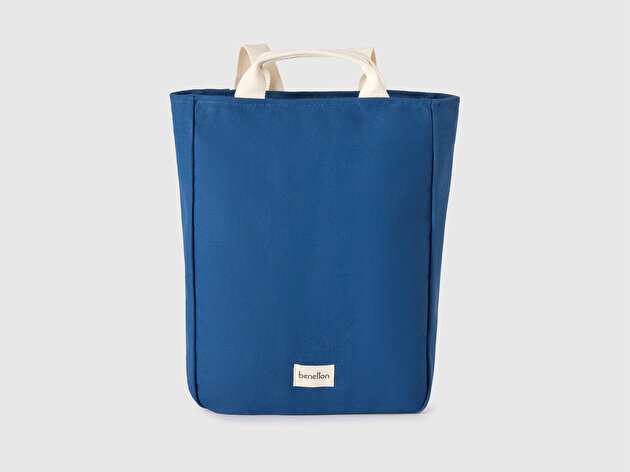 Benetton Unisex Lacivert Kanvas  Sırt Çantası